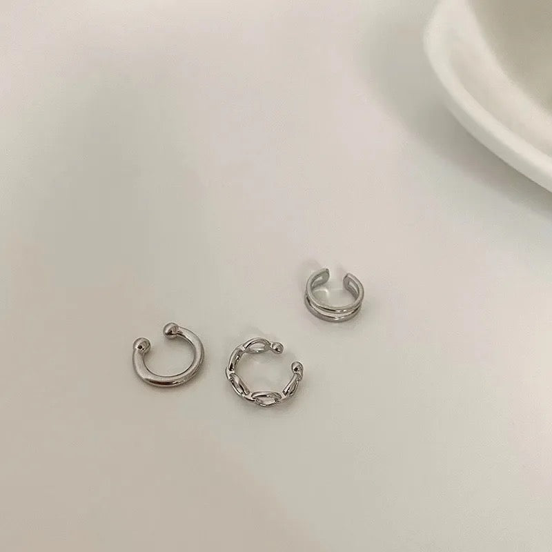 Earclips without piercing (set of 3)