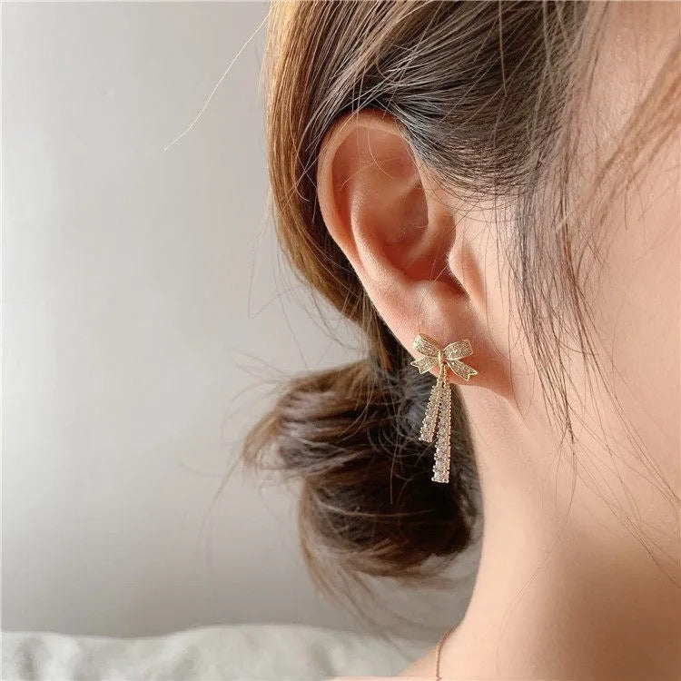 Studed Bow Danglers