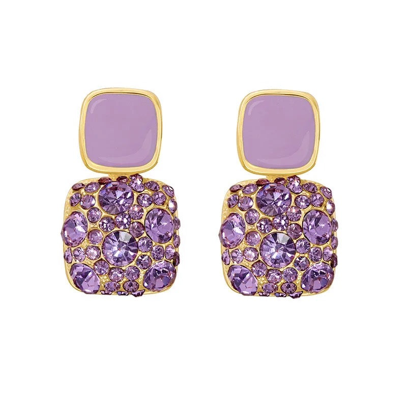 Lilac Ear Studs