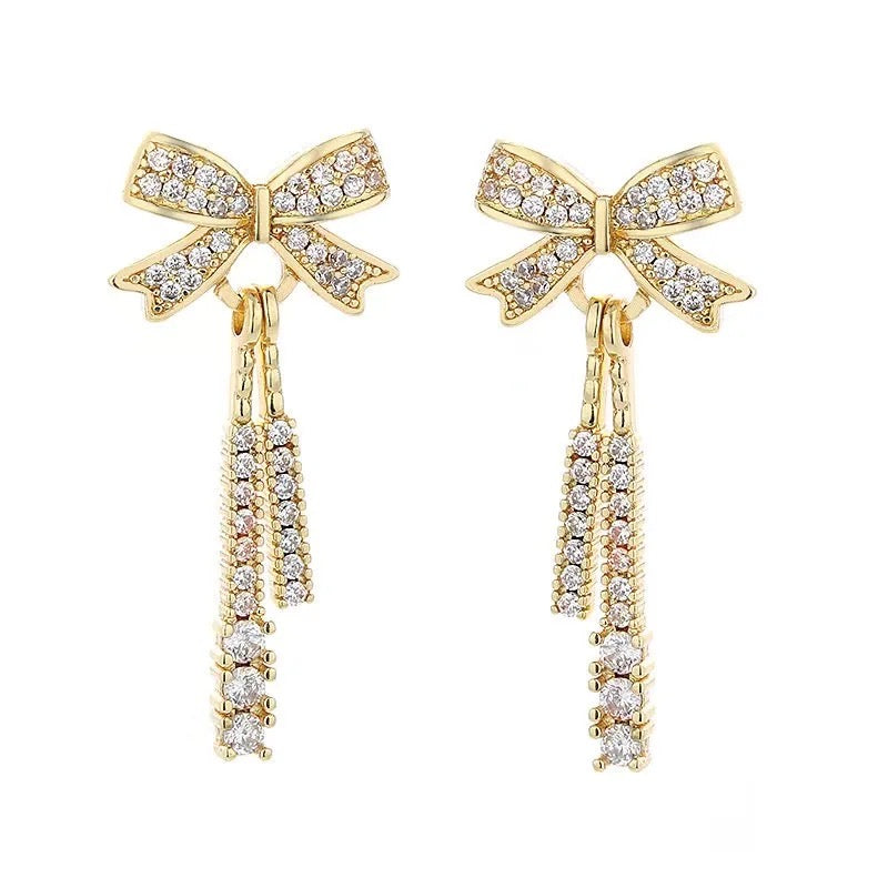Studed Bow Danglers