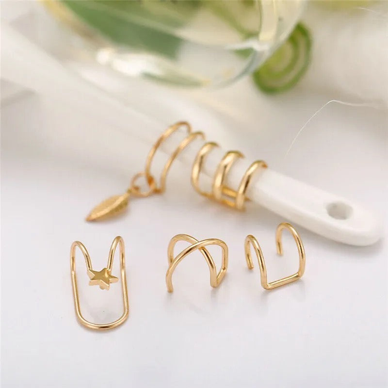 Non Piercing Ear Cuffs (set of 5)