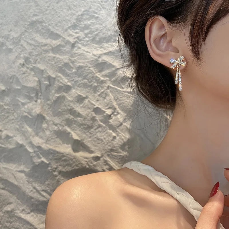 Studed Bow Danglers
