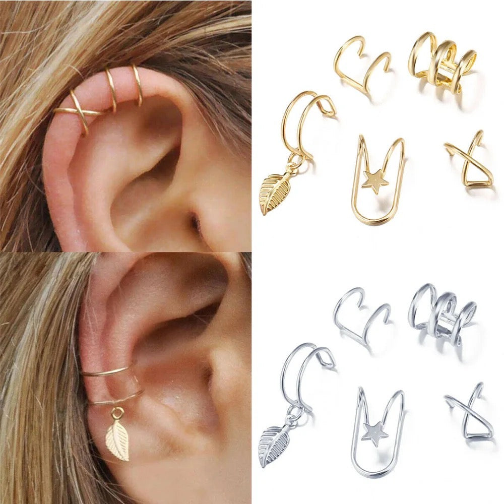 Non Piercing Ear Cuffs (set of 5)