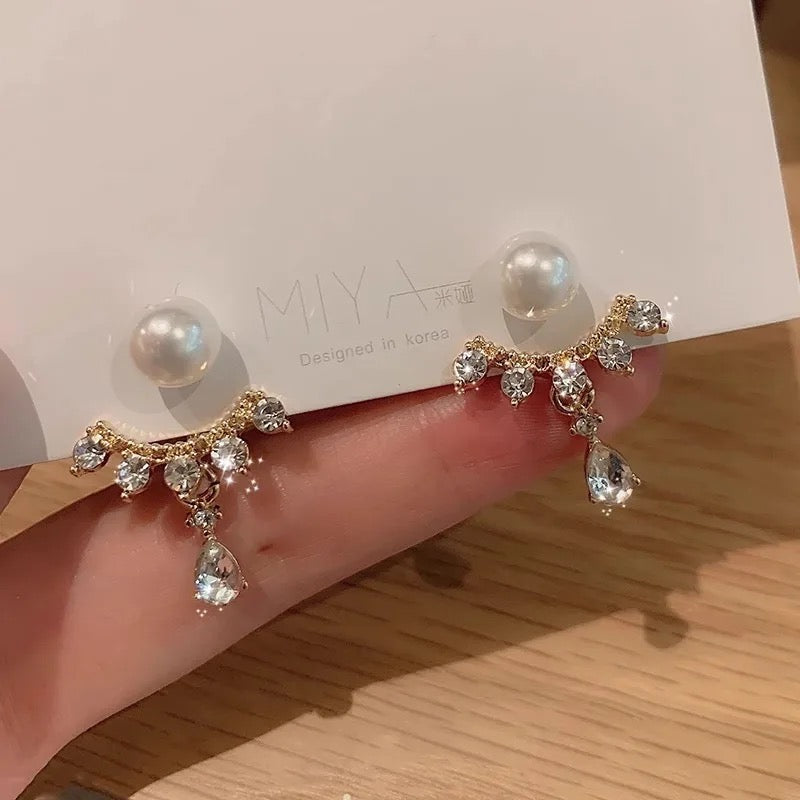 Water Drop Rhinestone Earrings