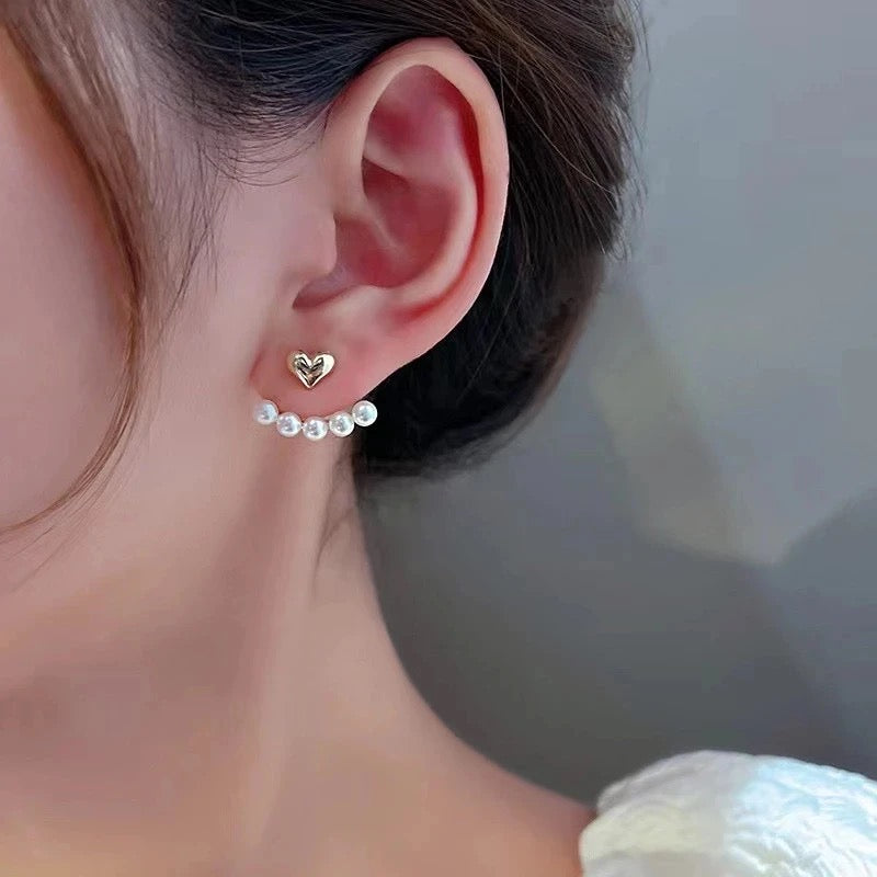 Heart & Pearl Earings