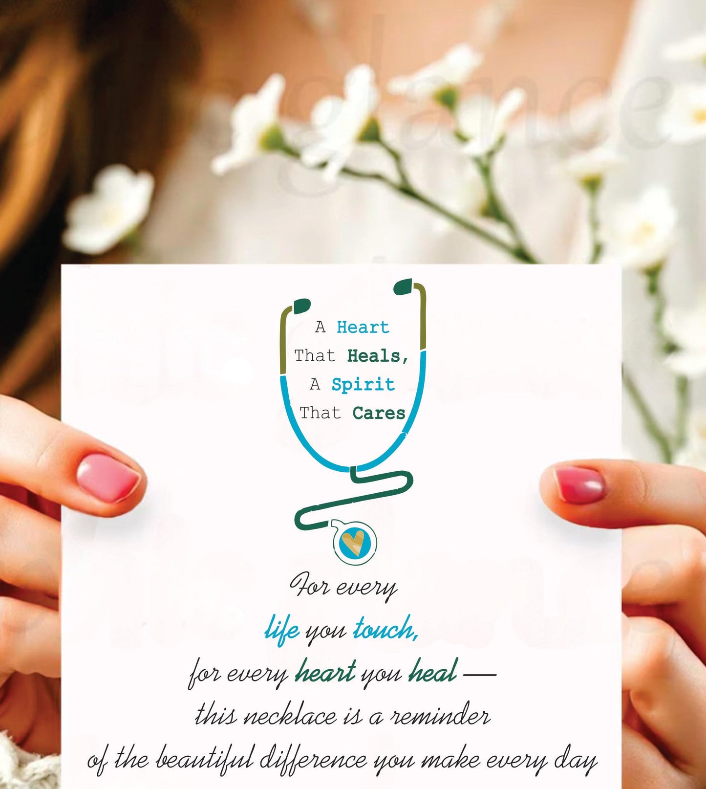 Stethoscope name necklace