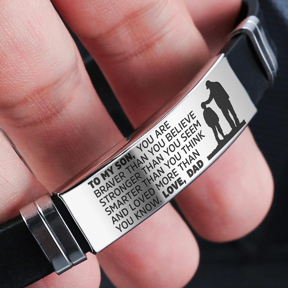 From Mom/Dad to Son - Steel & Silicone Bracelets