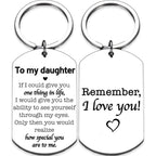 "Remember, I Love You" Keychain – Gift for Son or Daughter