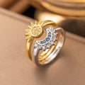 Sun & Moon Adjustable Ring Set – Symbol of Unbreakable Bonds