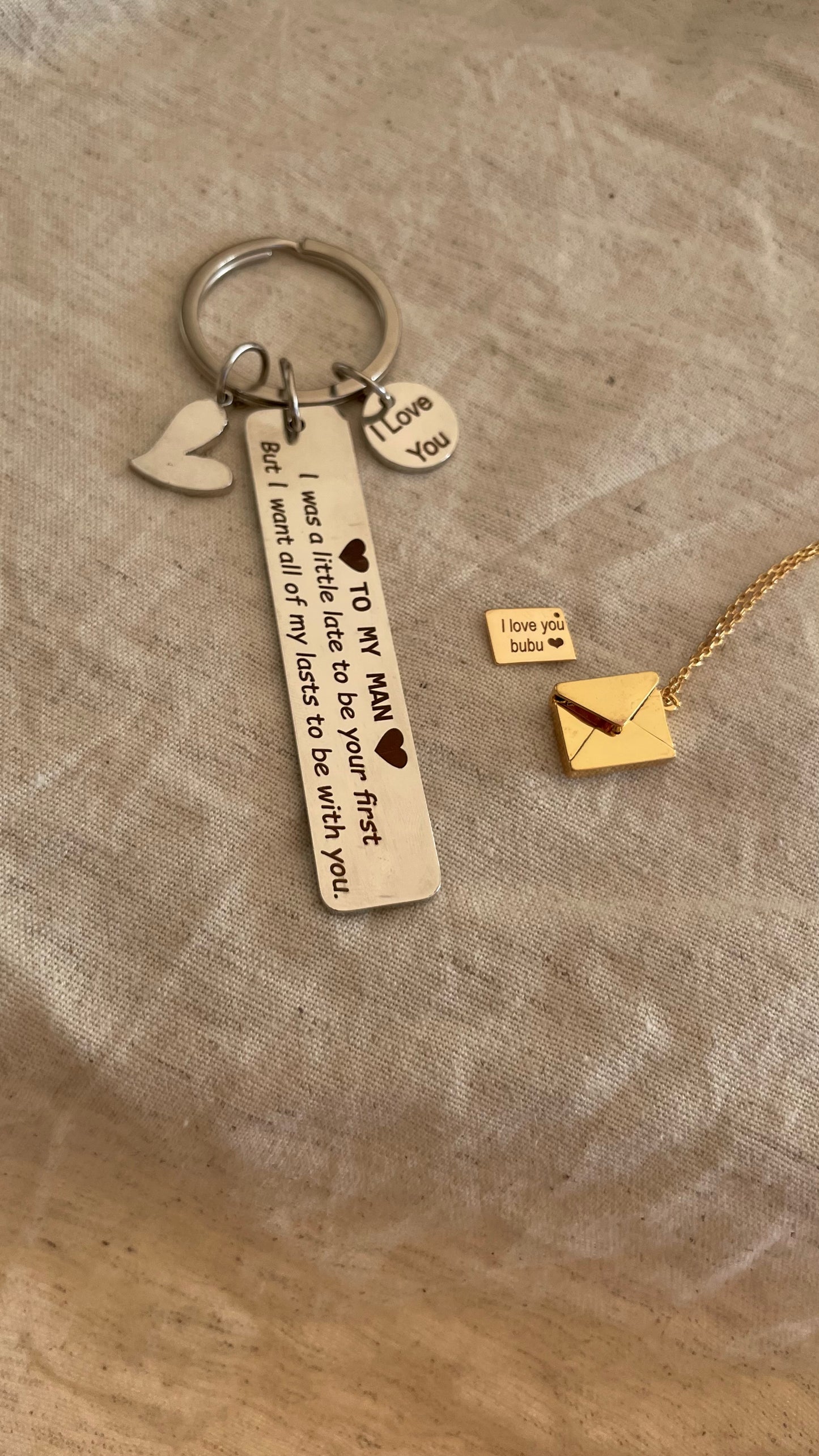 Love Letter Necklace  X  To My Woman/Man Keychain for you special ones (2 gifts just for ₹1899)