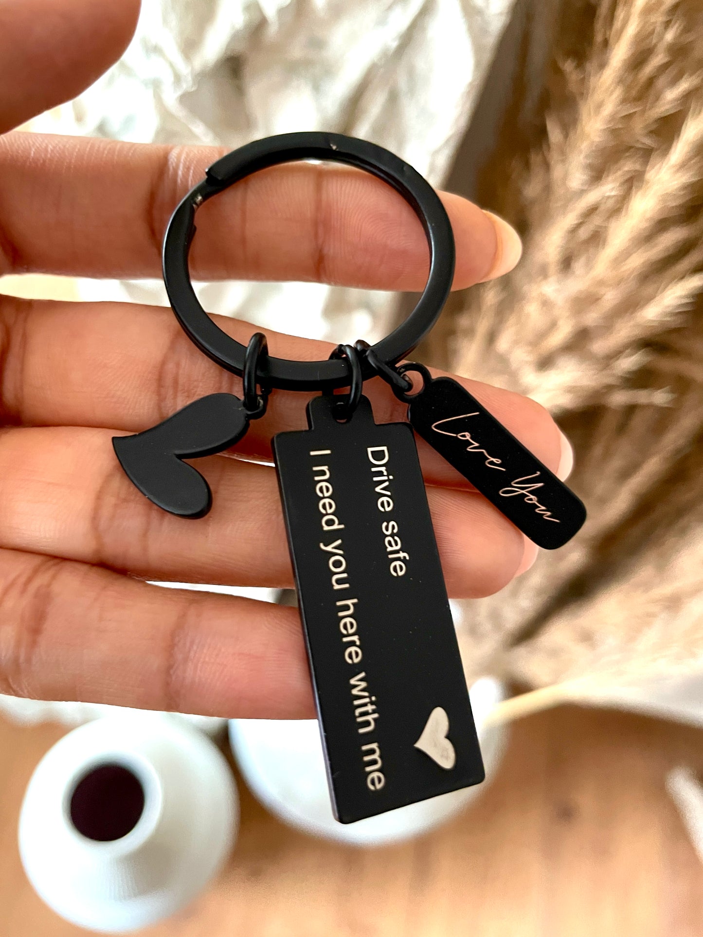 MATTE BLACK DRIVE SAFE KEYCHAIN