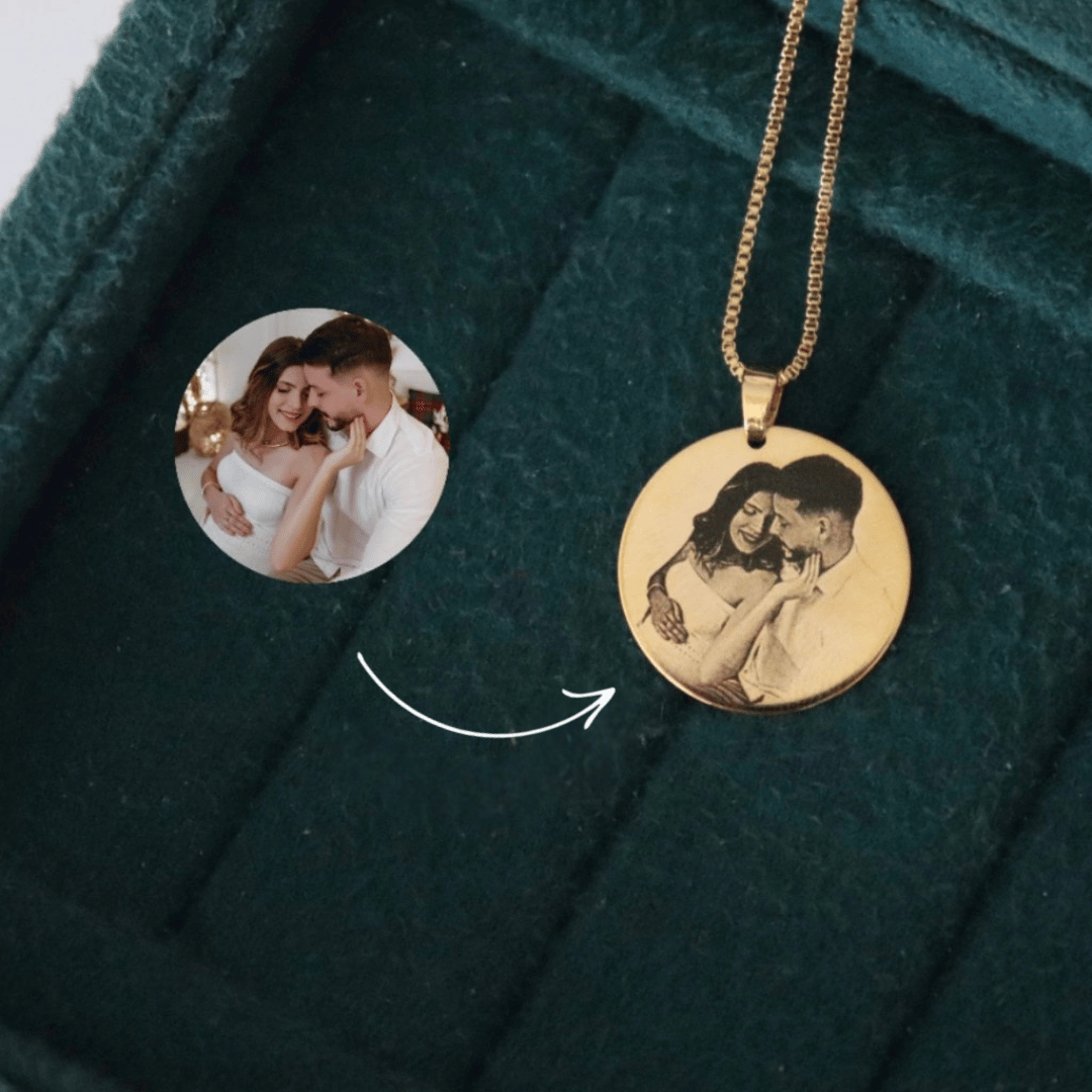 Personalized Face Engraved Necklace