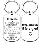 "Remember, I Love You" Keychain – Gift for Son or Daughter