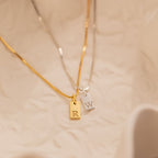 Personalized Initial Tag Necklace – Dainty & Elegant