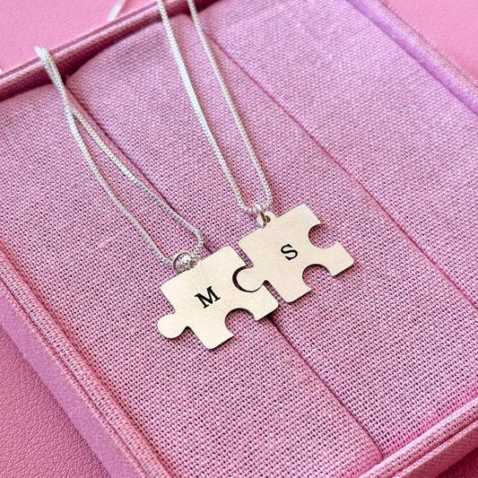 Puzzle Couple Necklaces