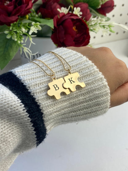 Puzzle Couple Necklaces