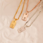 Personalized Initial Tag Necklace – Dainty & Elegant