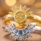 Sun & Moon Adjustable Ring Set – Symbol of Unbreakable Bonds