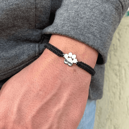 Personalized Paw Bracelet for Men – Keep Your Pet Close 🖤