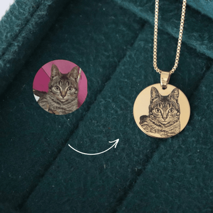 Personalized Face Engraved Necklace