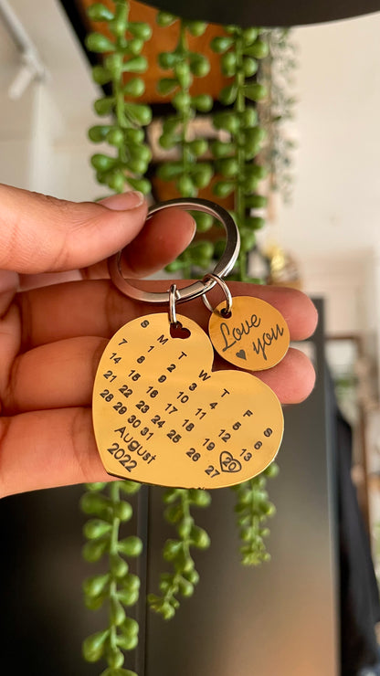 Personalized Photo Calendar Keychain