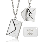 Envelope Locket Necklace for Daughter – Hidden 'Love You' Message Pendant