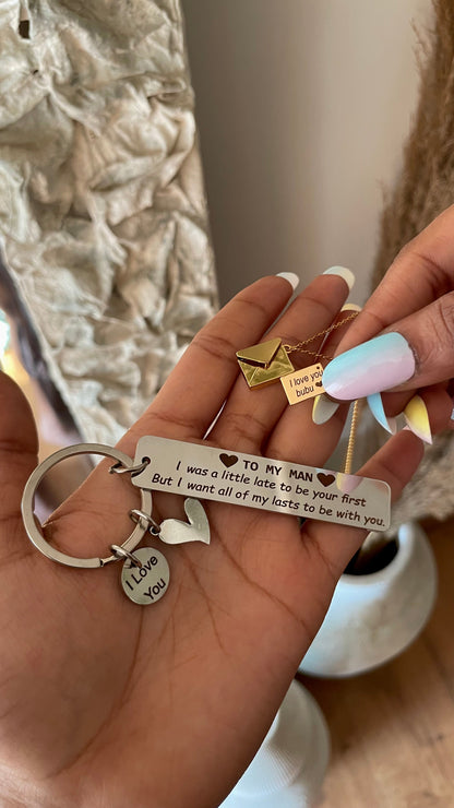 Love Letter Necklace X To My Woman/Man Keychain for you special ones (2 gifts just for ₹1899)