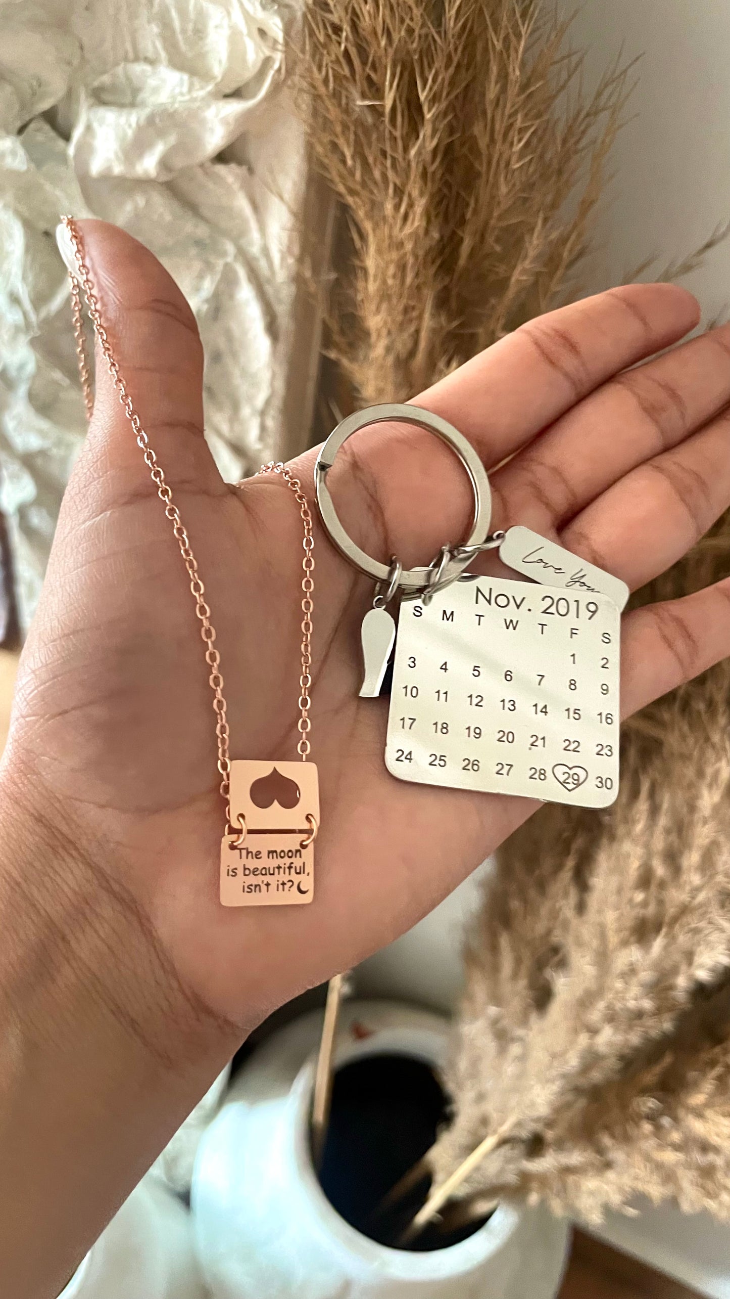 Calendar Keychain X Openable Love letter Necklace X Spotify Photo Keychain (3 gift’s just at ₹2499)