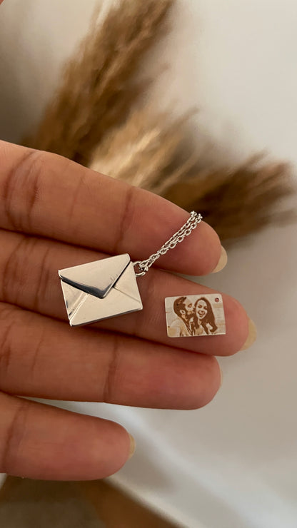 Photo Engraved Love Letter Necklace