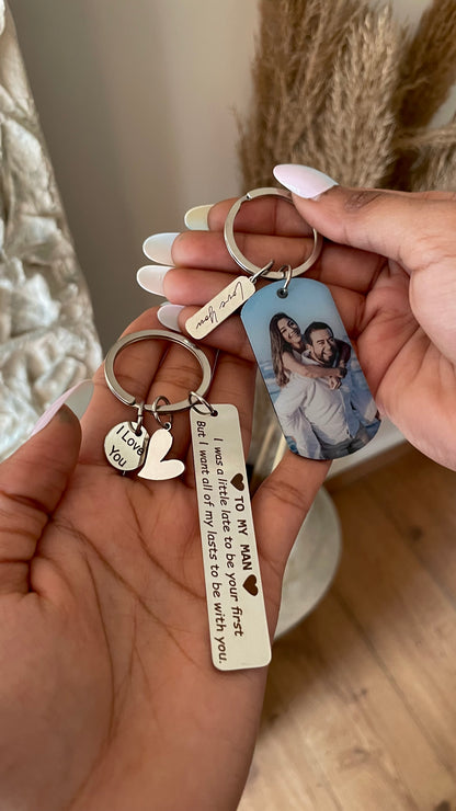 To My Woman/Man Keychain for you special ones  X  Personalised Photo Keychain (2 Keychains for ₹1499 only)