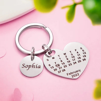 Personalised Calendar Keychain