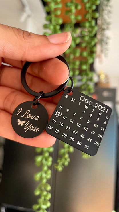 Personalized Photo Calendar Keychain