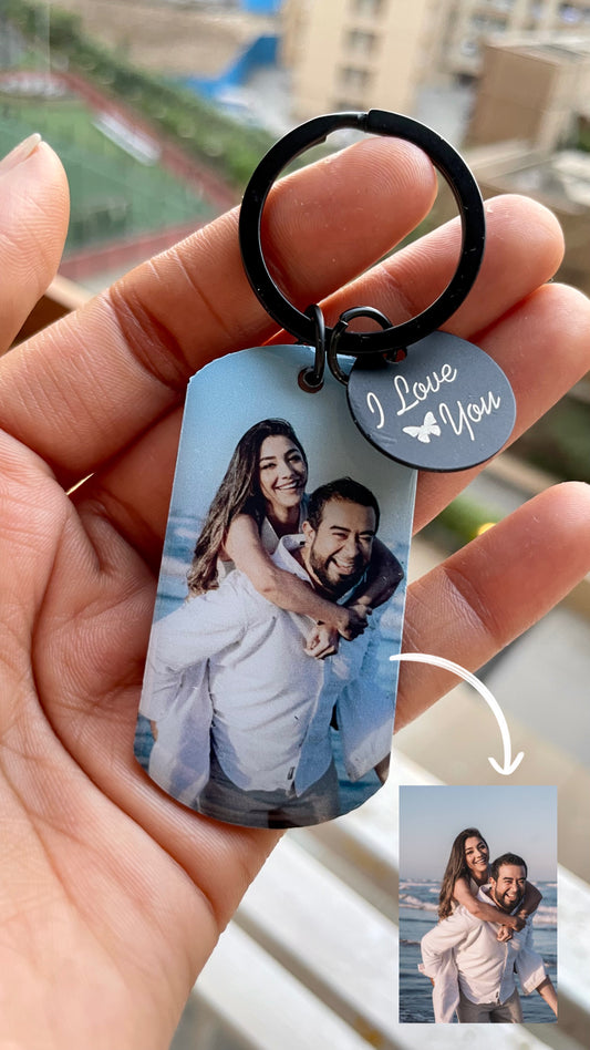 Personalised Keychain with photo & special message for Women’s Day