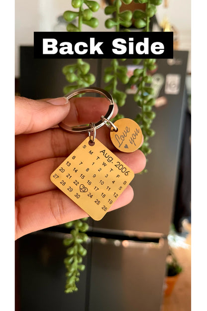 Personalized Photo Calendar Keychain