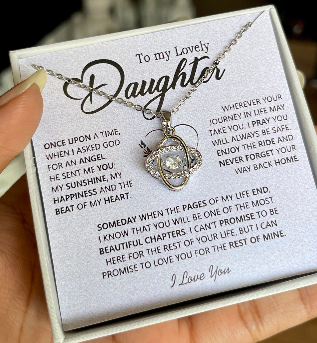 "Beautiful Chapters" – Knot Necklace | A Heartfelt Gift for Your Daughter