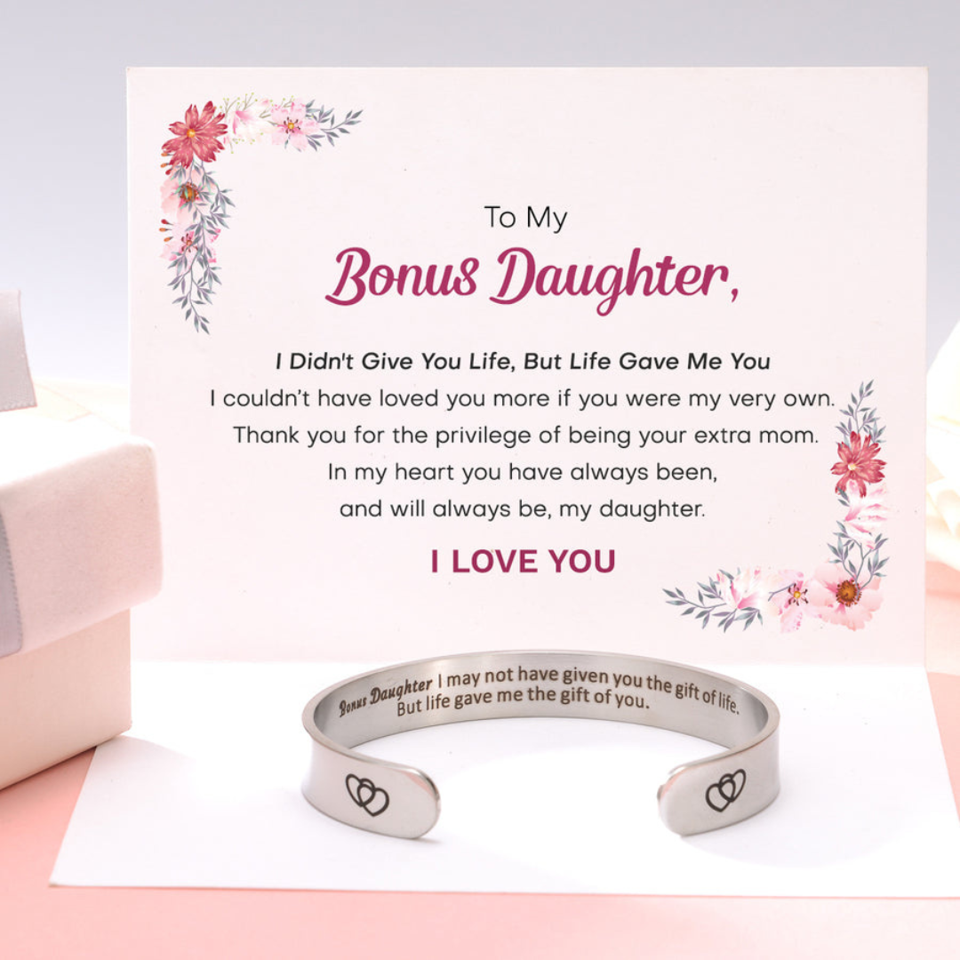 TO MY BONUS DAUGHTER - I LOVE YOU BRACELET