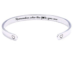 Remember Who The F♡ck You Are Motivational Cuff Bracelet