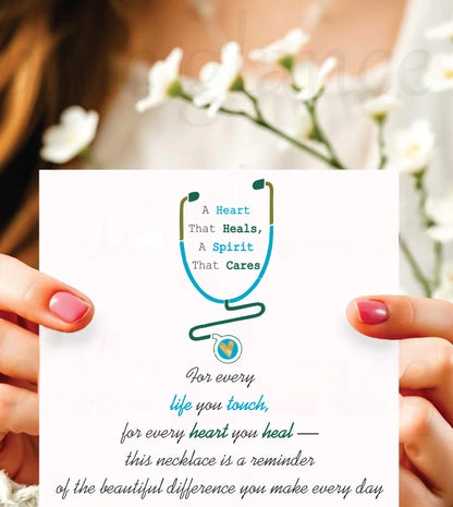 Stethoscope name necklace