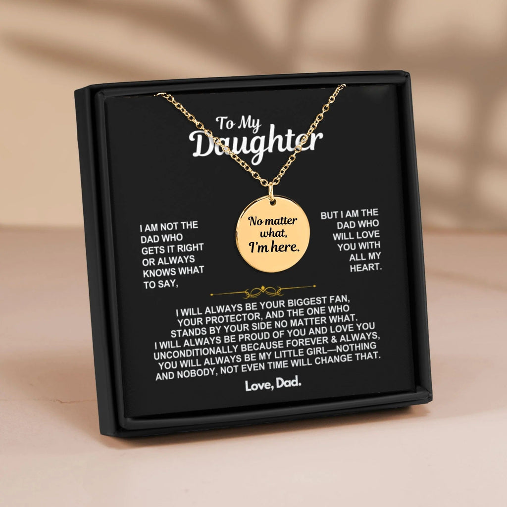 To My Daughter Unconditional Love Necklace