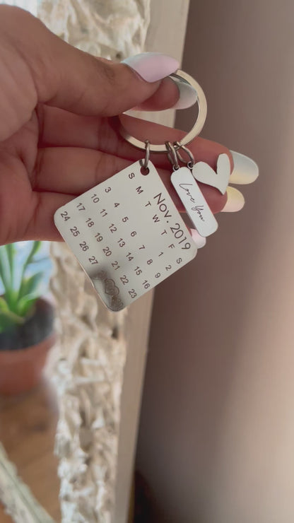 Personalised Calendar Keychain with charms