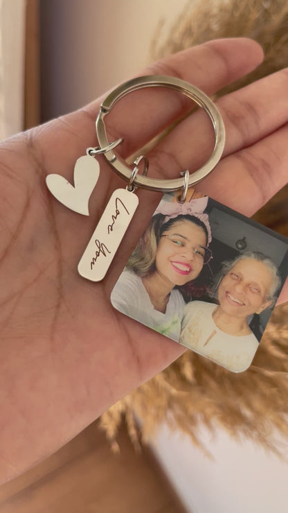 Personalised Photo Keychain with Special Message