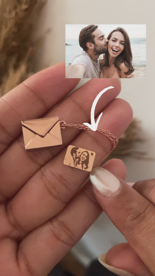 Photo Engraved Love Letter Necklace