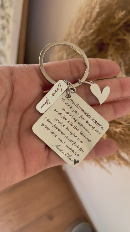 Personalised Photo Keychain with Special Message