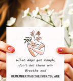 Remember Who The F♡ck You Are Motivational Cuff Bracelet