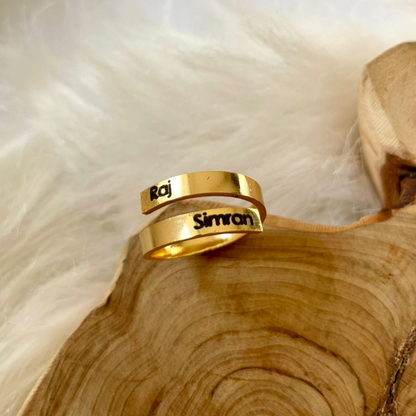 Personalized Adjustable Engraved Wrap Ring