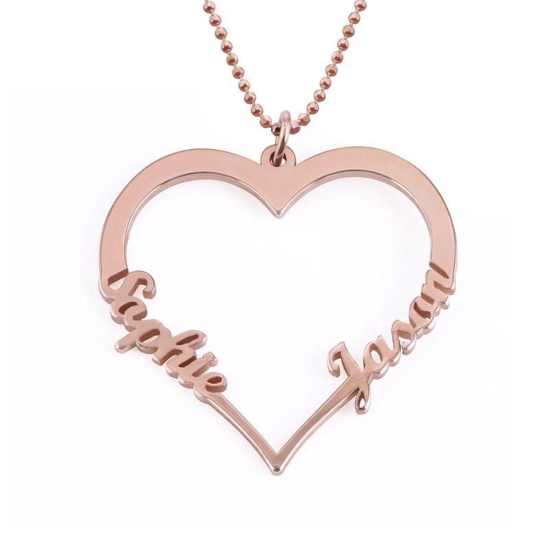 Double Heart Name Necklace