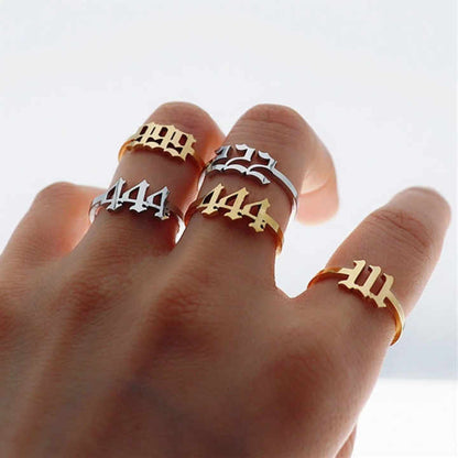 Personalized Angel Number Ring