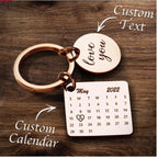 Personalized Special Date Calendar Keychain