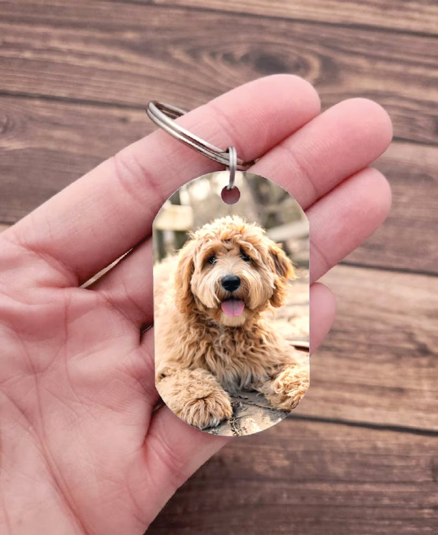 For Every Time You Think Of Me, I'm Right Here Inside Your Heart - Upload Image, Personalized Keychain