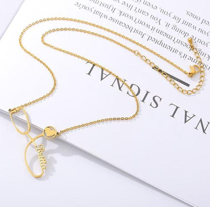 Dainty  Doctor Name Necklace